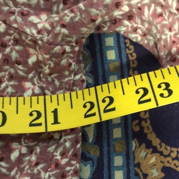 RUFF Hewn Women’s Long Sleeve Tee L Ditsy Floral print Cranberry Perfect layer - Picture 7 of 9